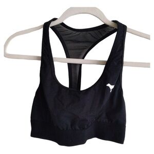 Pink victoria secret black sport bra